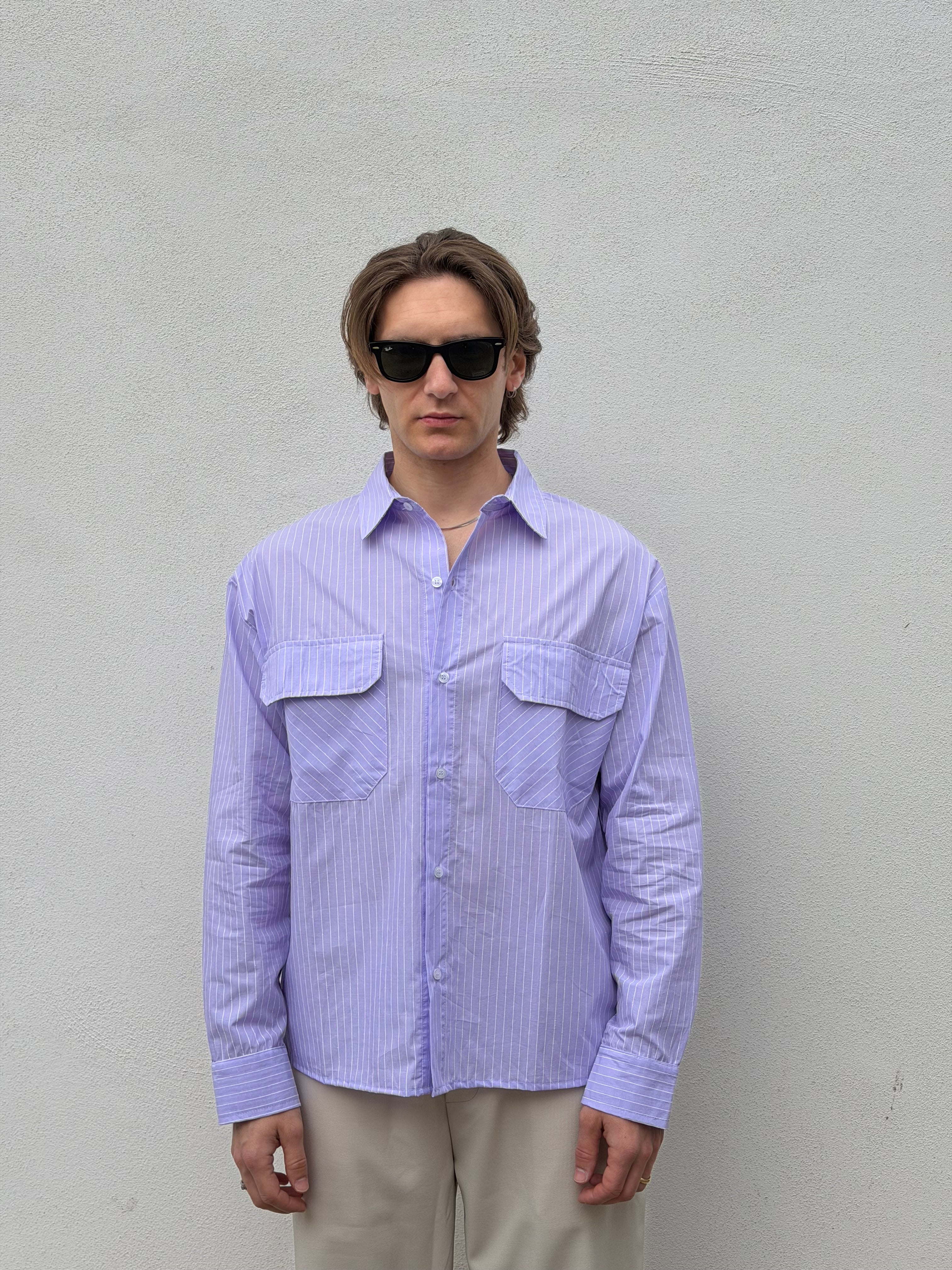 CAMICIA RIGA A RILIEVO