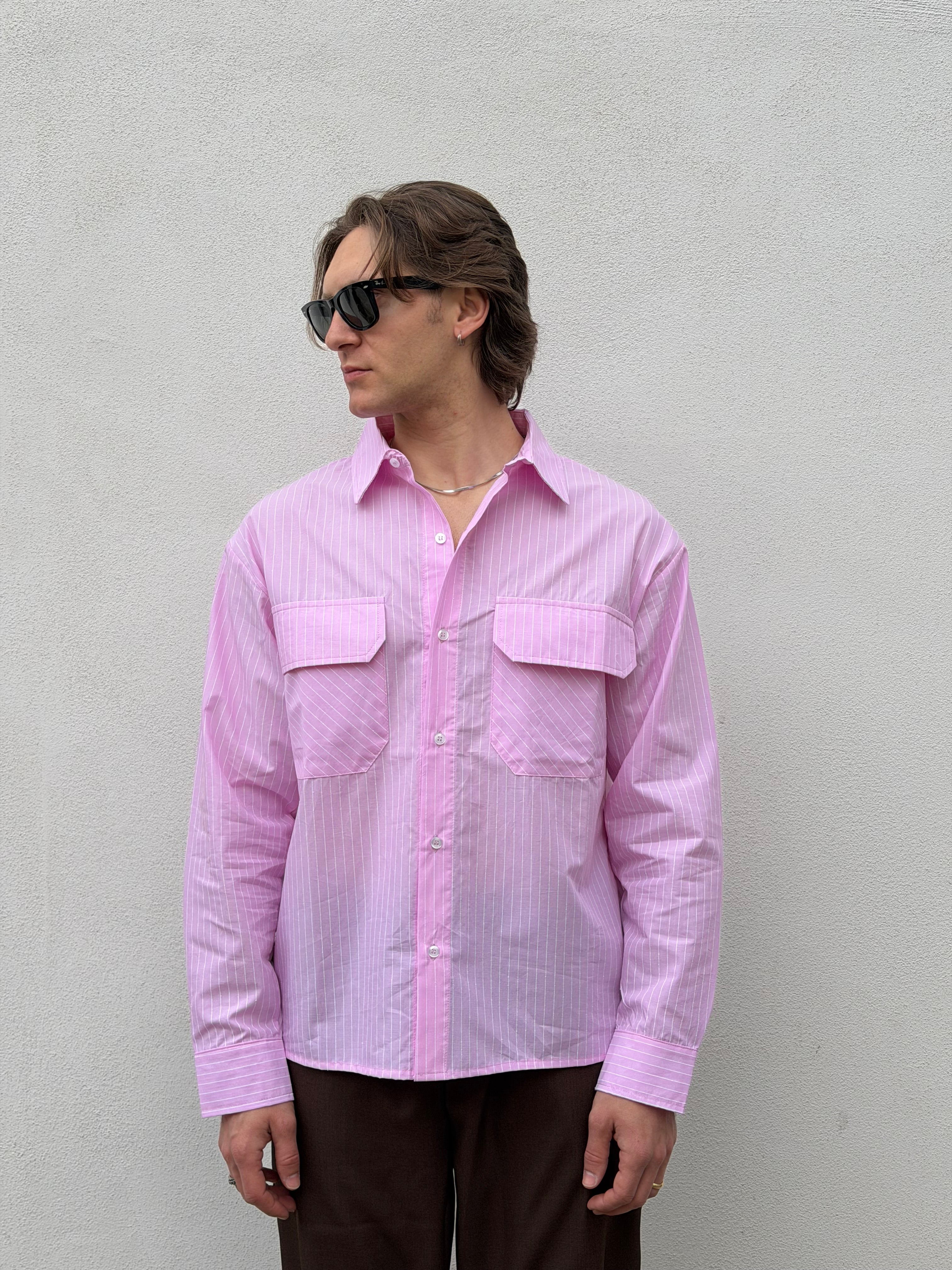 CAMICIA RIGA A RILIEVO